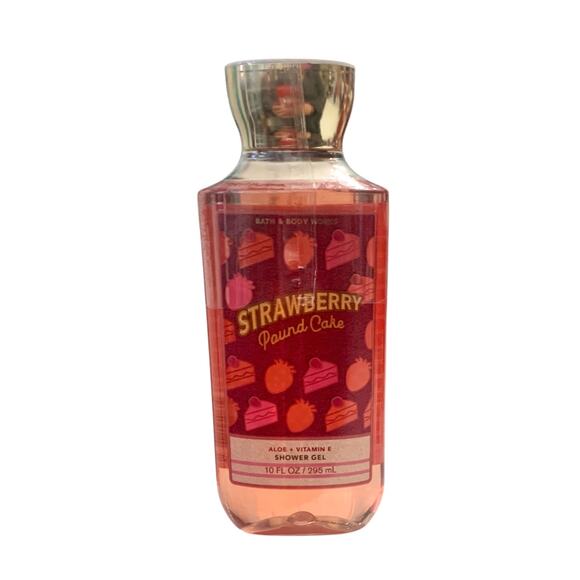 Bath and Body Works Strawberry Pound Cake 3 Pieces  2  Shower Gel 1 Body Lotion - Picture 2 of 5